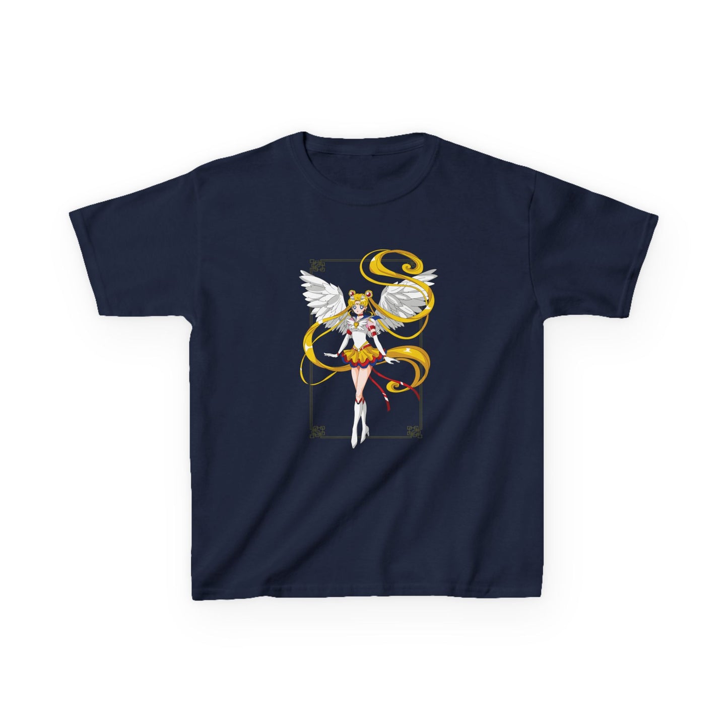 Anime Kids Heavy Cotton™ Tee - Sailor Moon Angelic Warrior T-shirt Design for Young Dreamers - CreativeRino