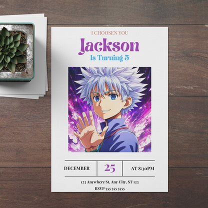 Hunter x Hunter Birthday Invitation Template - CreativeRino