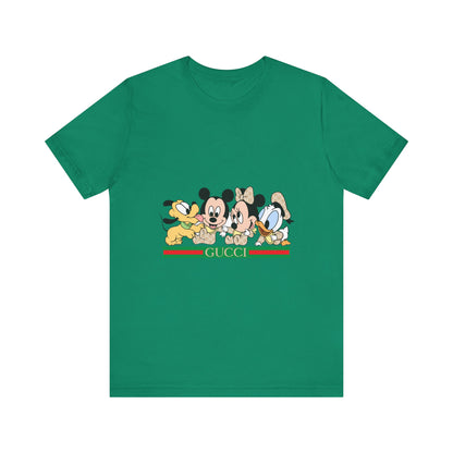 Gucci Mickey Mouse Graphic Tee - Unisex Jersey Short Sleeve T-shirt - CreativeRino