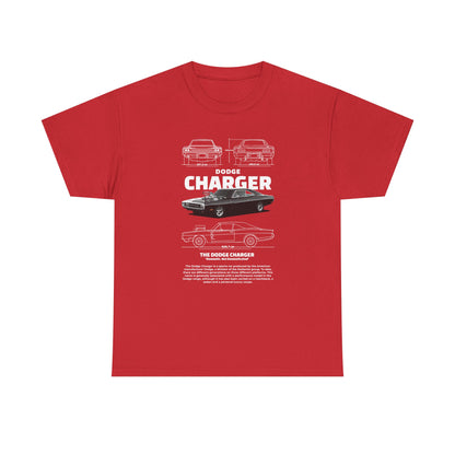 Dodge Challenger Car Graphic Unisex Heavy Cotton Tee - Vintage Automobile T-Shirt - CreativeRino