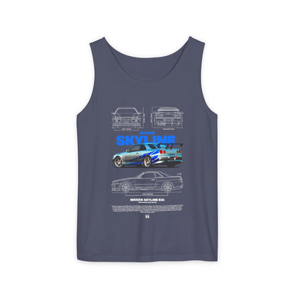 Nissan Skyline Graphic Tank Top - Fast 2 Furious Car Enthusiast Apparel - CreativeRino