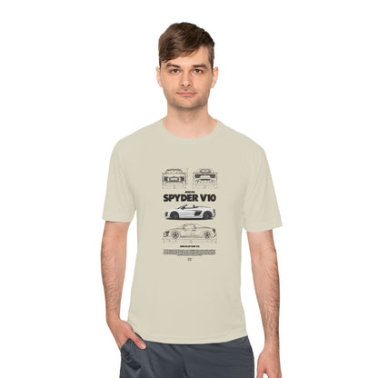Spyder V10 Unisex Moisture Wicking Tee - Car Enthusiast Apparel - CreativeRino