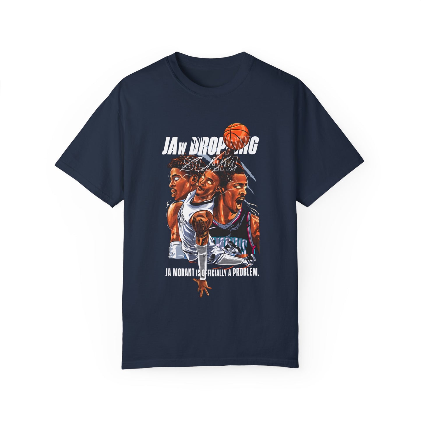 JA Morant Basketball Graphic T-shirt - Unisex Garment-Dyed Tee - CreativeRino