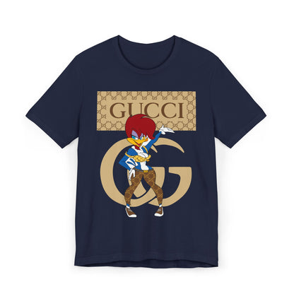 Trendy Cartoon Graphic Unisex Jersey T-Shirt - Gucci Inspired Art - CreativeRino