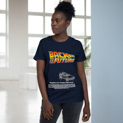 Retro 'Back to the Future' Women’s Maple Tee - Fun Casual T-shirt for Movie Fans - CreativeRino