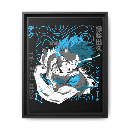 Anime Wall Art Print - One For All My Hero Academia Framed Canvas - CreativeRino