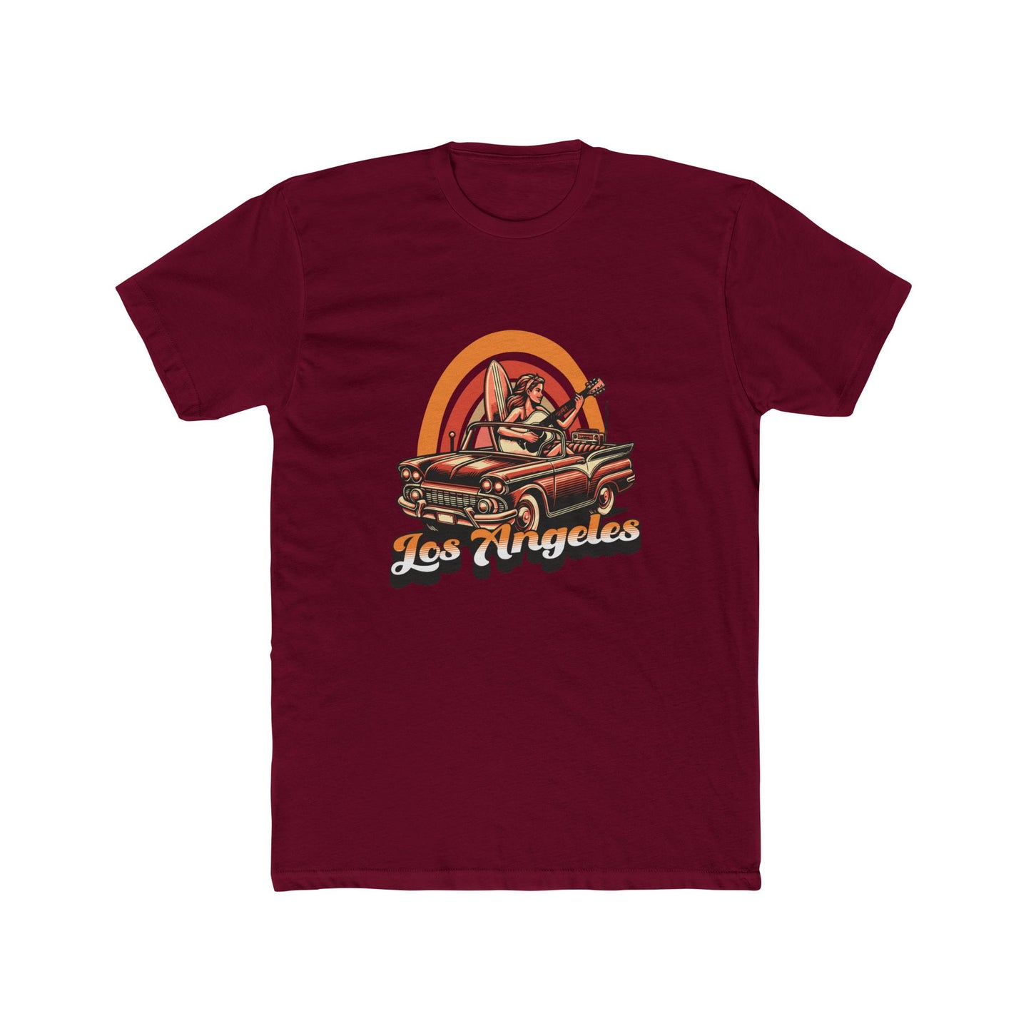 Los Angeles Vintage Tee Graphic Unisex Cotton Crew T-shirt - CreativeRino