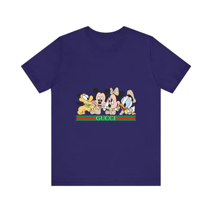 Gucci Mickey Mouse Graphic Tee - Unisex Jersey Short Sleeve T-shirt - CreativeRino