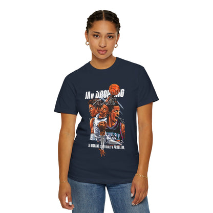 JA Morant Basketball Graphic T-shirt - Unisex Garment-Dyed Tee - CreativeRino