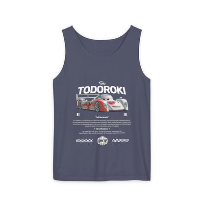 Shu Todoroki Unisex Garment-Dyed Tank Top - | Cat T-shirt Racing Design - CreativeRino