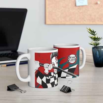 Anime-Inspired Ceramic Mug - Demon Slayer Design - CreativeRino