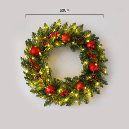 Multi-Size Christmas Rattan Wreath (30-60cm) | Door & Window Holiday Scene Decoration