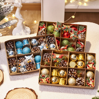 Deluxe Christmas Tree Ornament Set | Ball, Bell, Pinecone & Drum Combination Pack eprolo