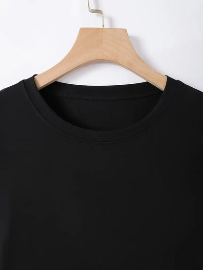 Spicy Girl Christmas Crop Top T-Shirt | INS Style Short Sleeve Round Neck | Trendy Festive Night Out Basic eprolo