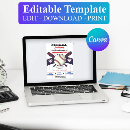 Baseball Fundraiser Flyer Template CreativeRino