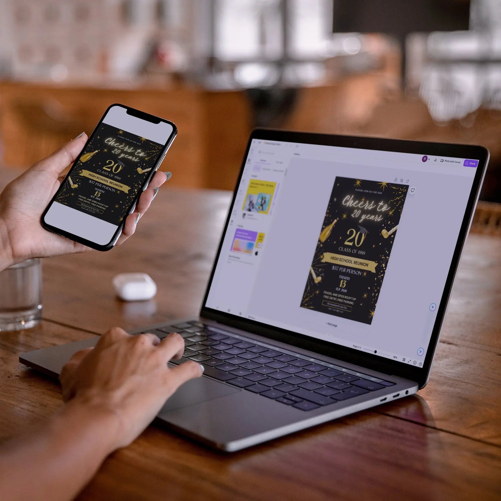 School Reunion Flyer Template | High School Reunion Invitation CreativeRino