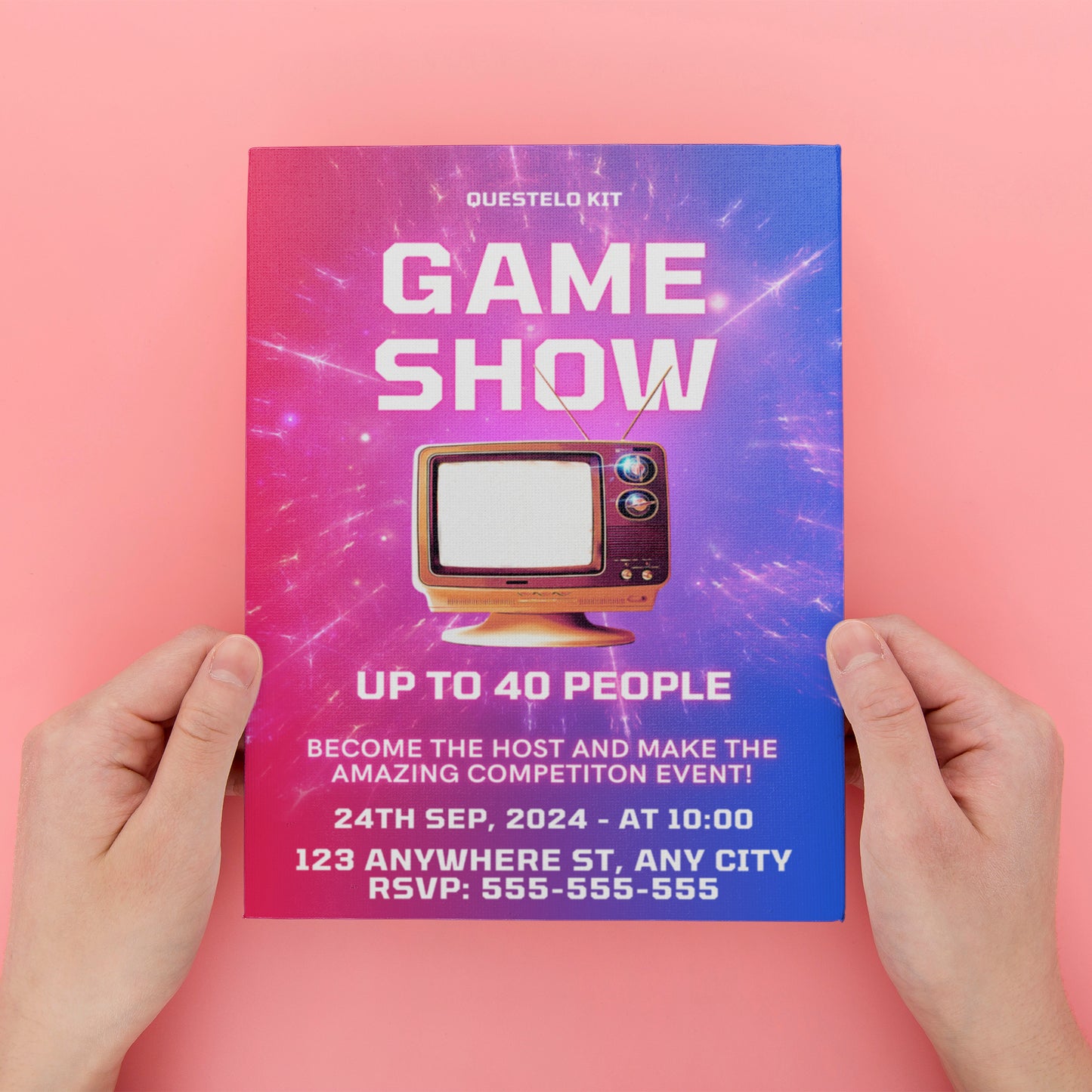 Game Show Birthday Invitation Template