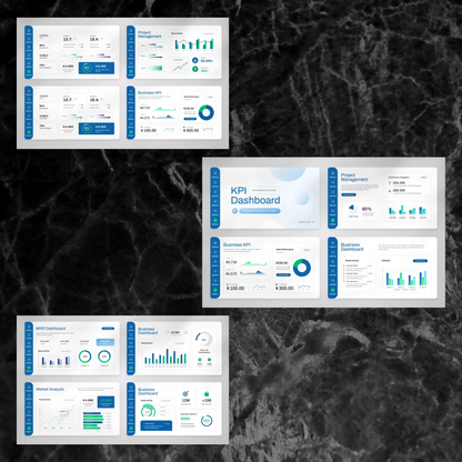 6 KPI Dashboard Powerpoint Presentation Template Bundle CreativeRino