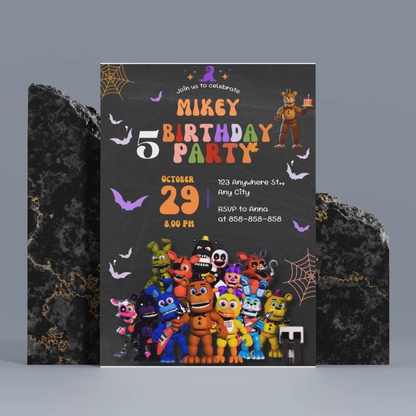 Five Nights at Freddys Birthday Invitation Template - CreativeRino