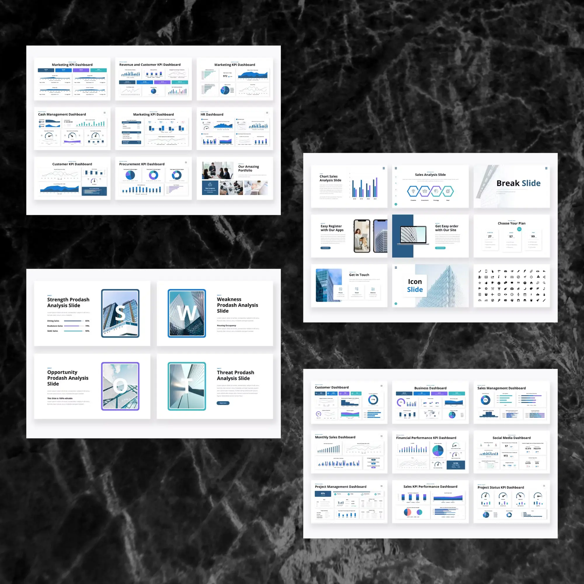 20 KPI Dashboard Powerpoint Presentation Template Bundle CreativeRino