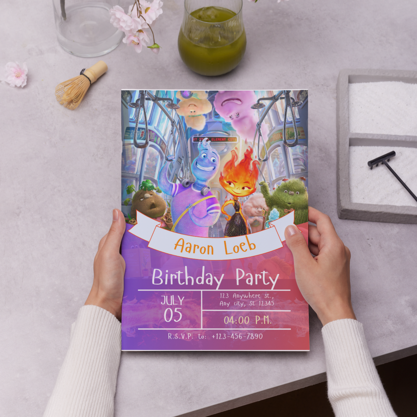 Elemental Birthday Party Invitation Template