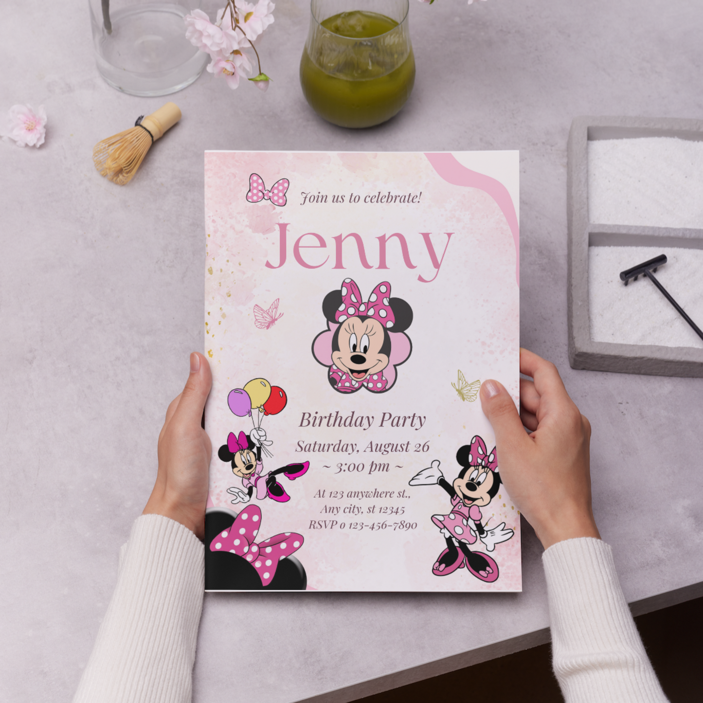 Minnie Mouse Birthday Invitation Template