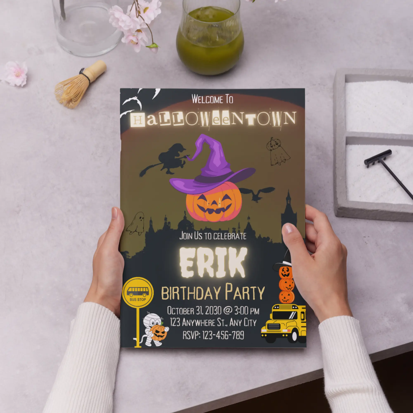 Halloweentown Birthday Party Invitation Template - CreativeRino