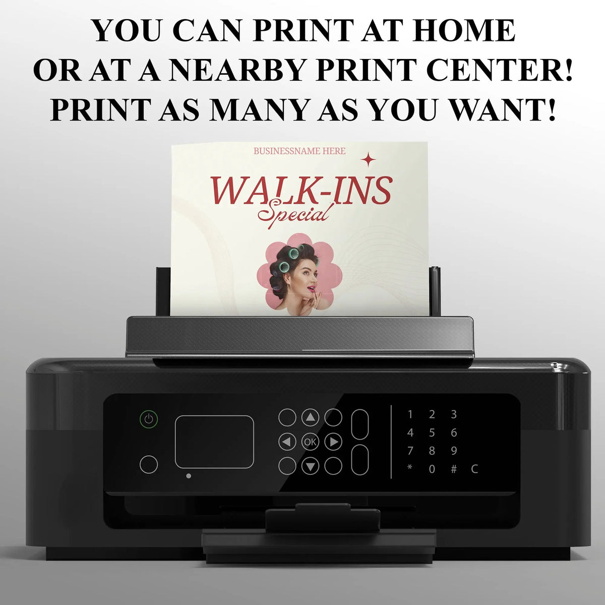 Customer Walk In Form Flyers Walk Ins Welcome Flyer Canva Template | Social Media Flyer Template ...