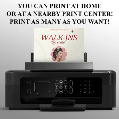 Walk Ins Welcome Flyer Canva Template | Social Media Flyer Template CreativeRino