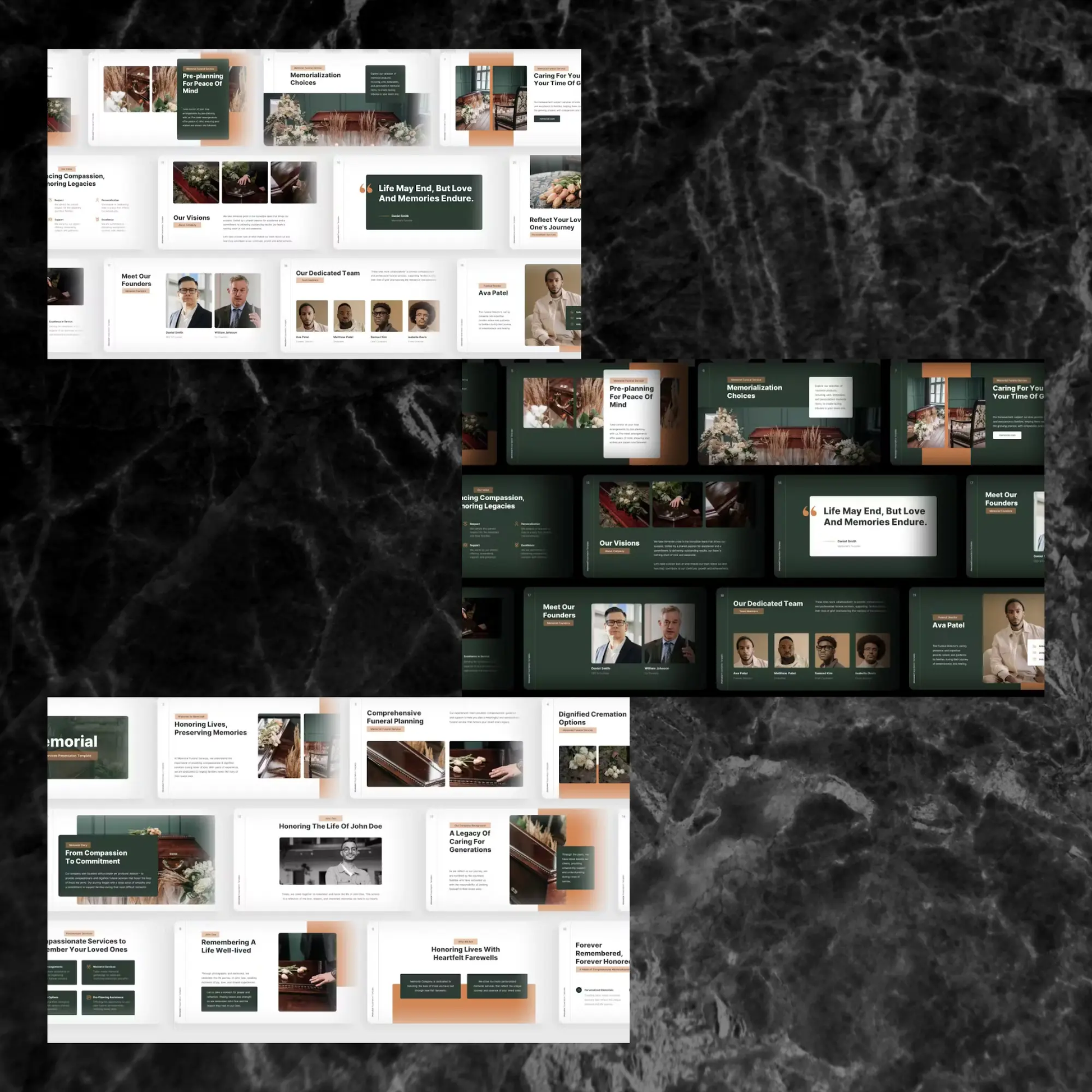 3 Funeral Powerpoint Presentation Template Bundle | Funeral Service Powerpoint Template - CreativeRino