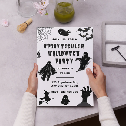 Ghost Spooktacular Halloween Party Invitation Template - CreativeRino