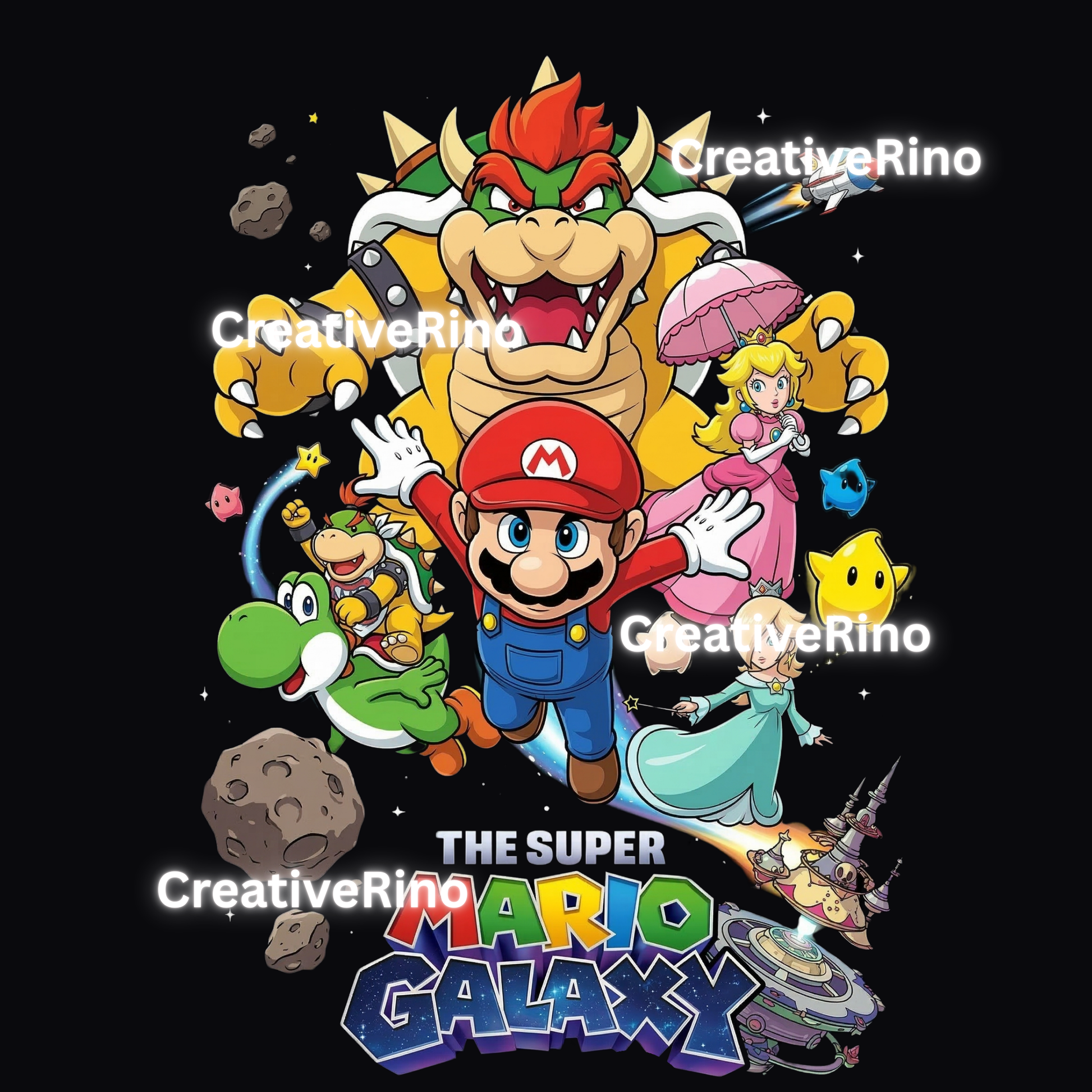 Super Mario Galaxy PNG | Mario Space Theme Clipart CreativeRino