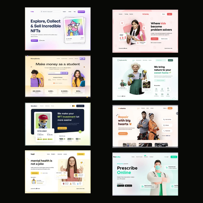 Figma Starter Bundle | 22 Figma UI Design Template | 2000+ Figma Illustrations Icons Vectors 3D, Figma Template Bundle CreativeRino