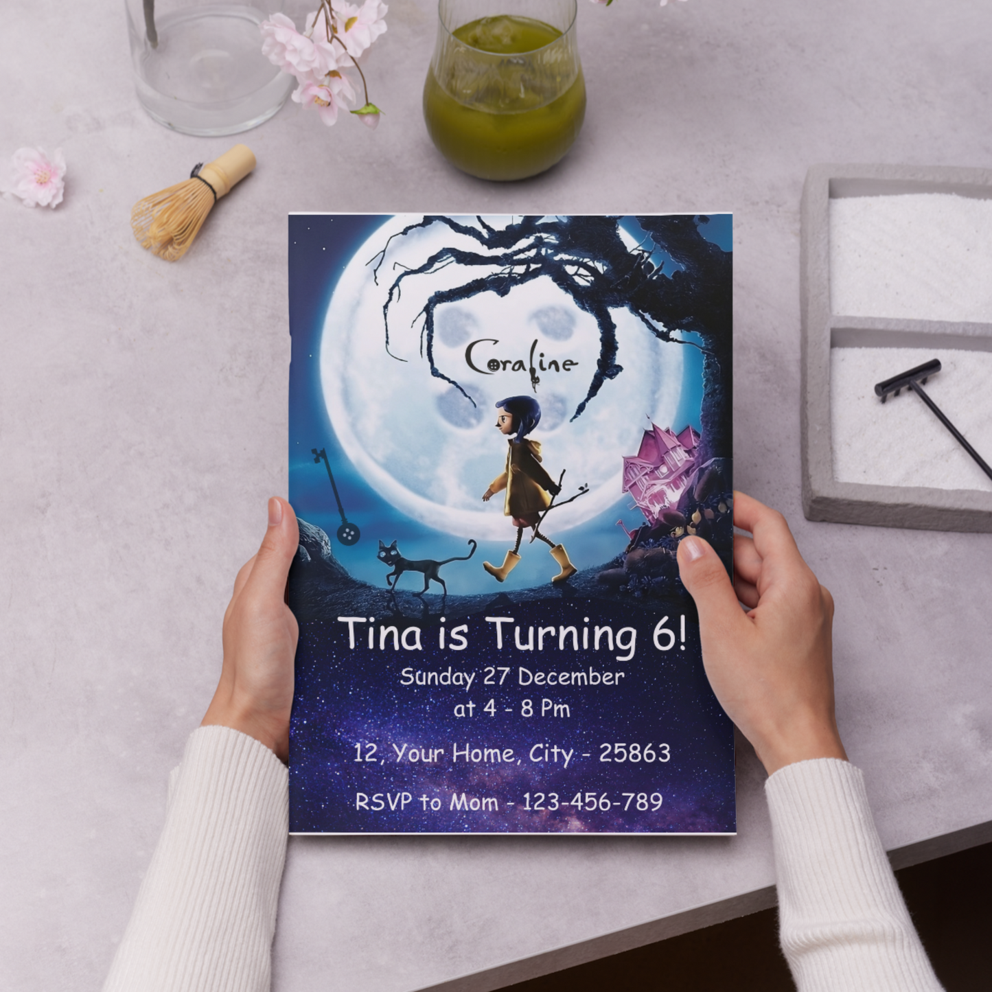 Coraline Birthday Invitation Template