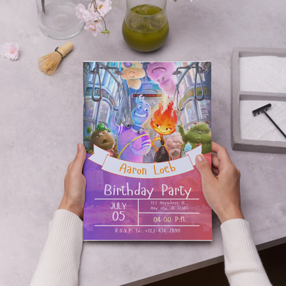 Elemental Birthday Party Invitation Template - CreativeRino