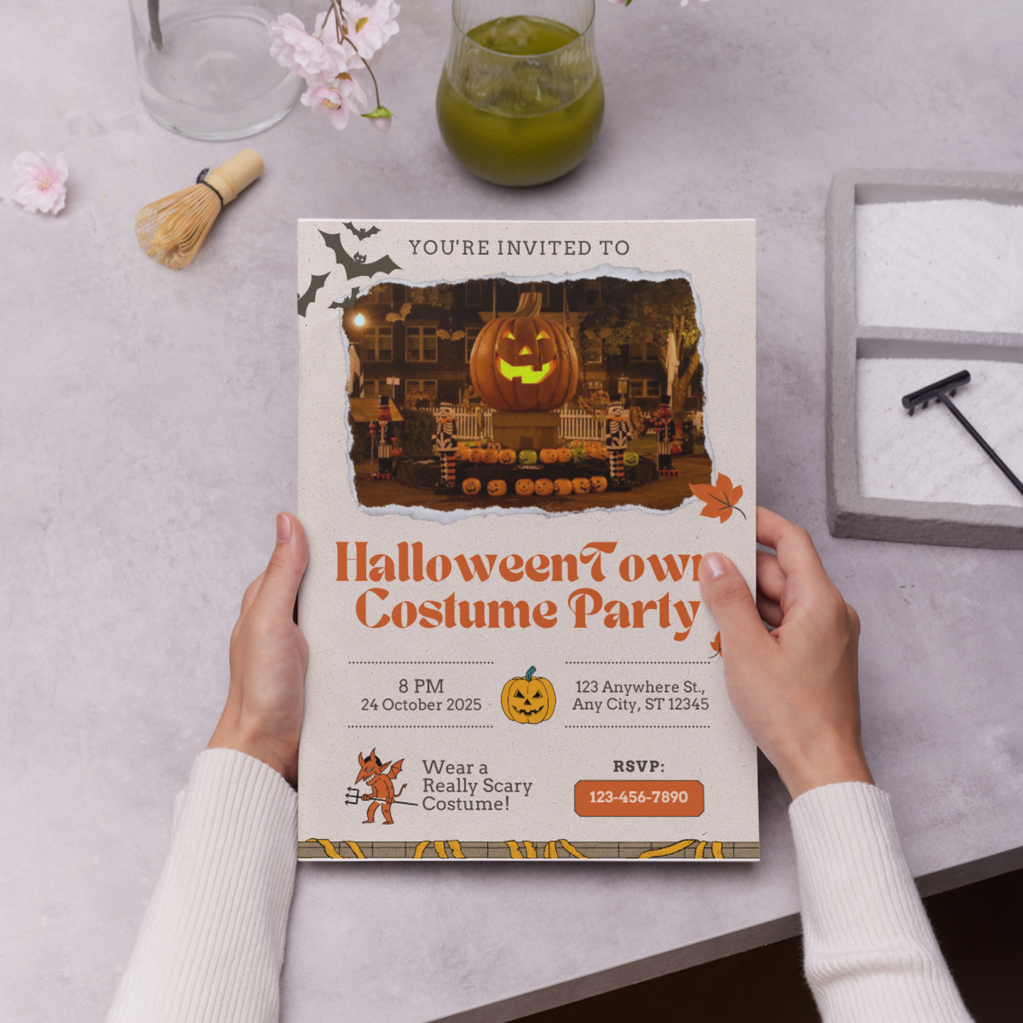 Spirit of Halloweentown Costume Party Invitation Template