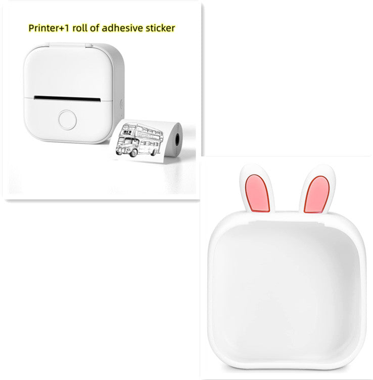 Portable Mini Thermal Label Printer Home Photo Printer Student Wrong Question Printer Bluetooth-compatible Mini Label Printer Price Tag CreativeRino