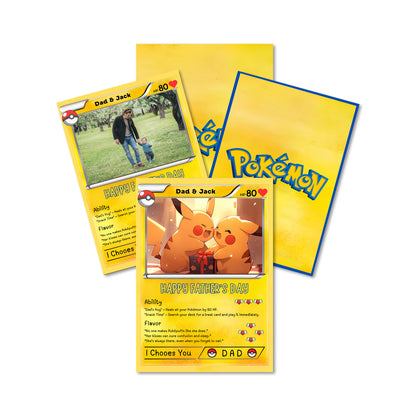 Poke Father's Day Card, Editable Pokemon Custom Gift for Dad, Printable Father's Day Gifts Custom Pokemon Card, Pokemon Presents Dad Gifts - CreativeRino