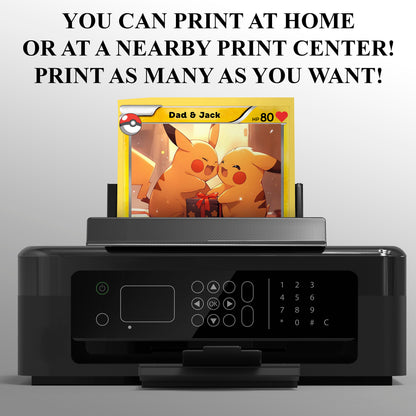 Poke Father's Day Card, Editable Pokemon Custom Gift for Dad, Printable Father's Day Gifts Custom Pokemon Card, Pokemon Presents Dad Gifts - CreativeRino