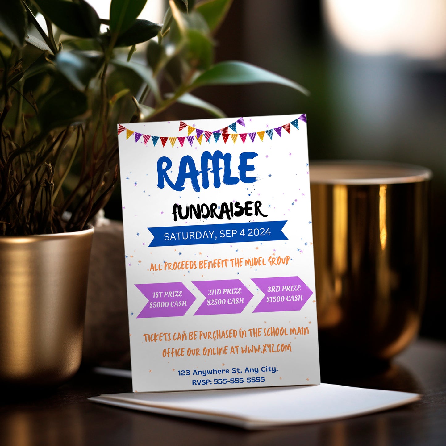 Raffle Fundraiser Flyer Template