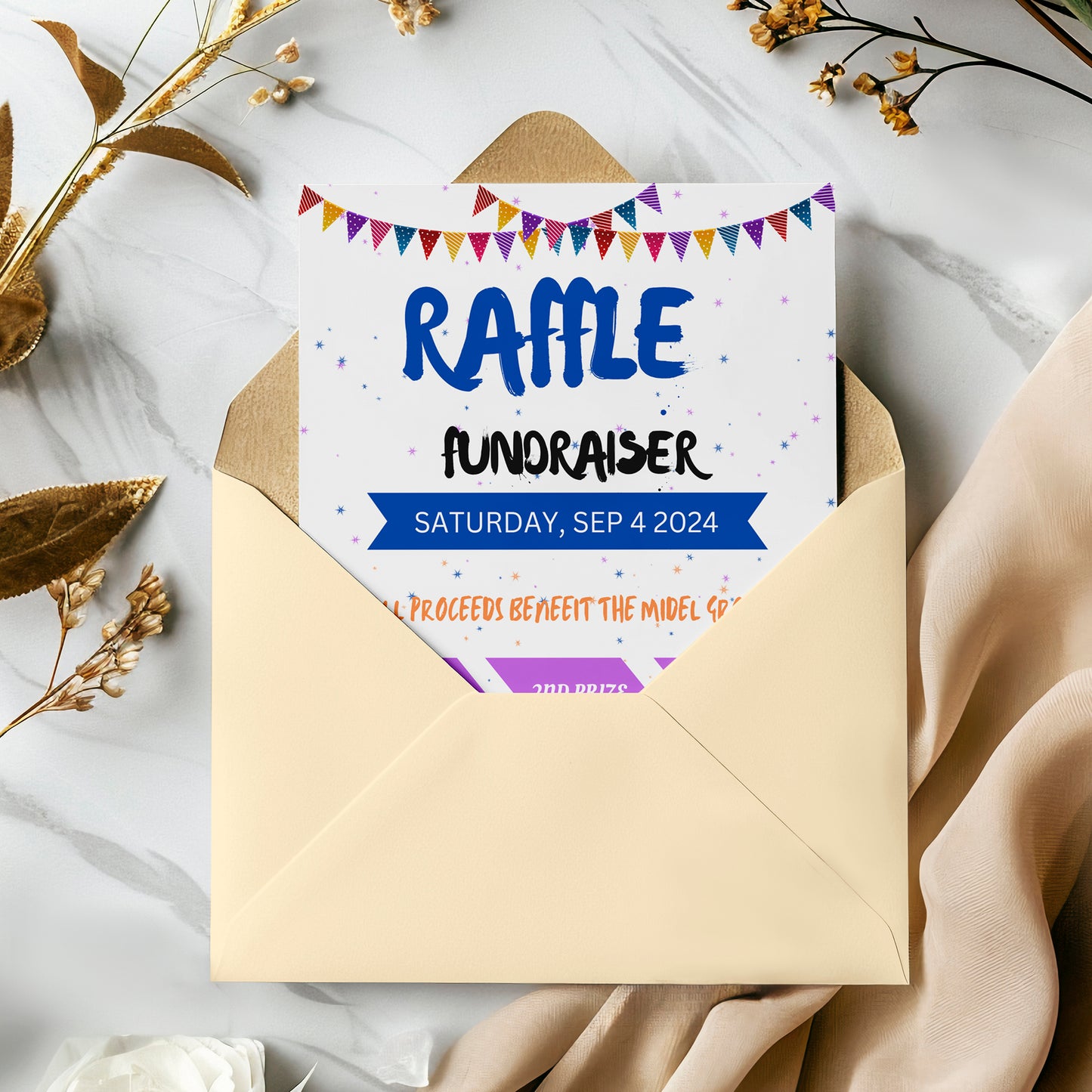 Raffle Fundraiser Flyer Template