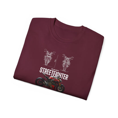 New Streetfighter V4 Motorcycle Graphic Unisex Tee - Perfect T-shirt for Riders and Enthusiasts - CreativeRino