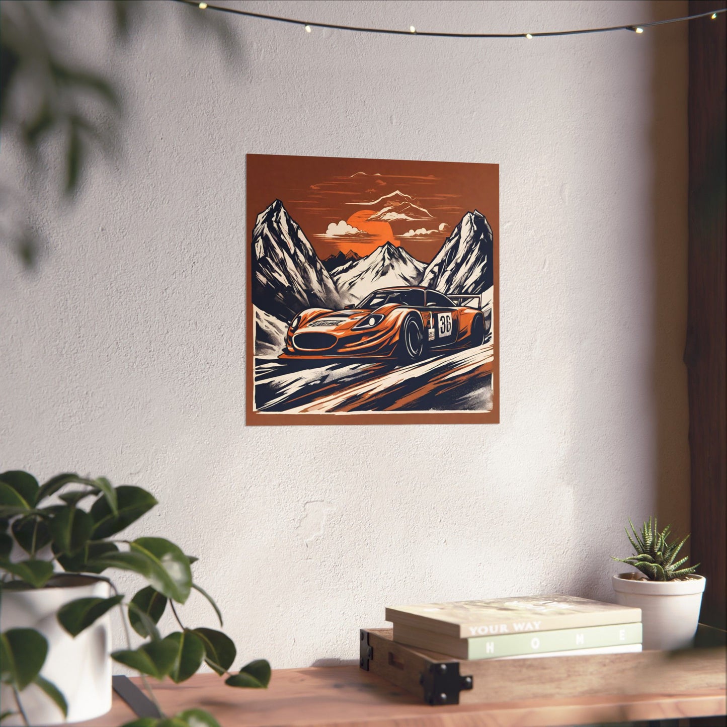 Mountain Racer Matte Vertical Poster - Vintage Car Art for Auto Enthusiasts - CreativeRino