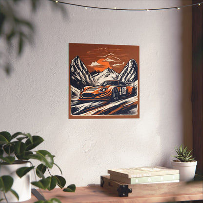 Mountain Racer Matte Vertical Poster - Vintage Car Art for Auto Enthusiasts - CreativeRino