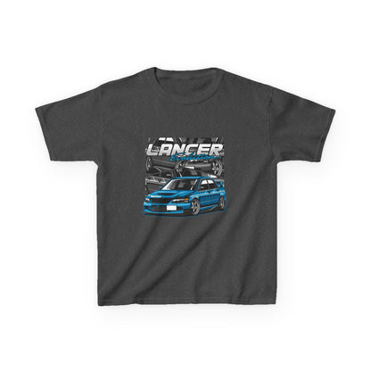 Lancer Car Kids Heavy Cotton Tee - Cool Racing Graphic T-Shirt for Young Car Enthusiasts - CreativeRino