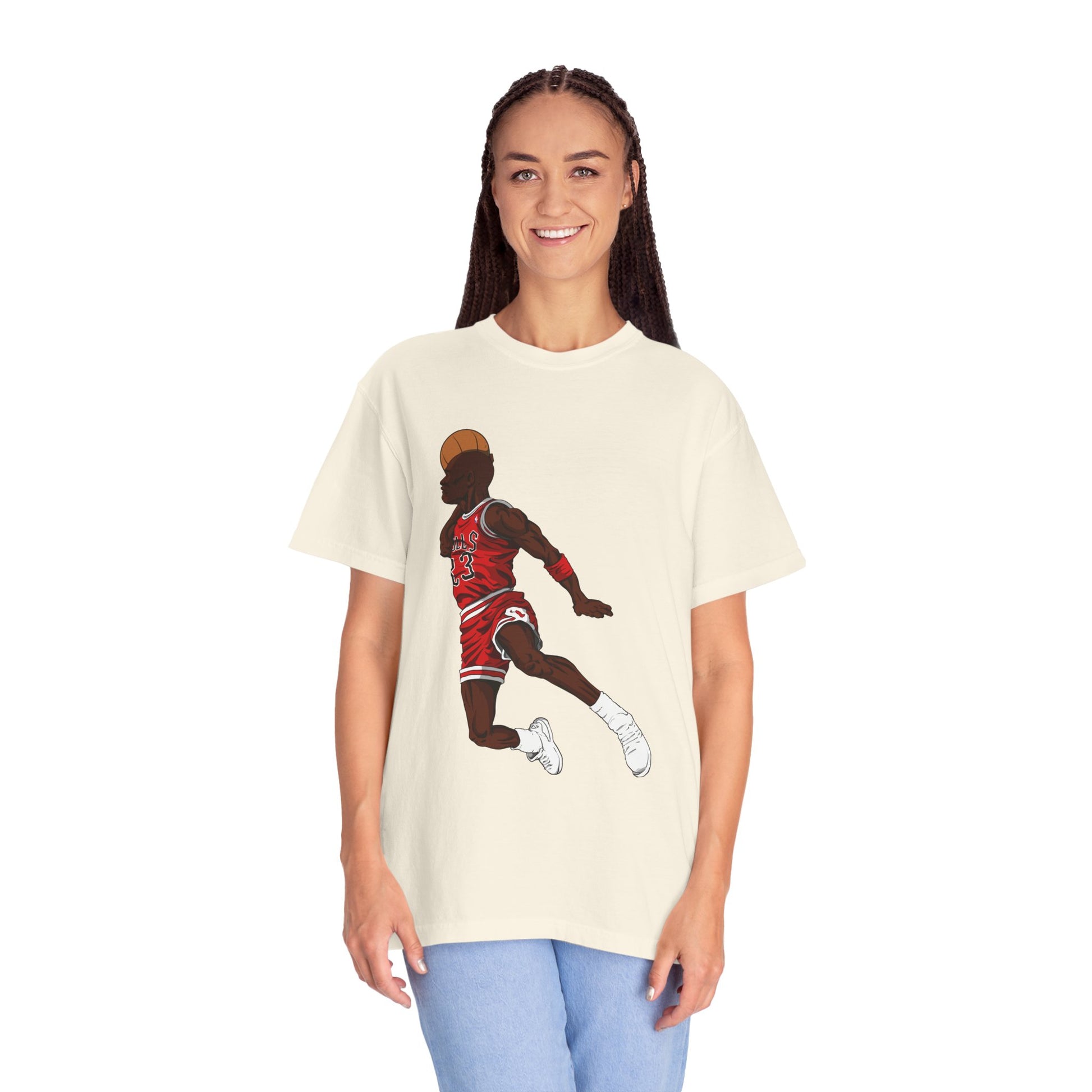 Michael Jordan Unisex T-Shirt Featuring Jumping Basketball Player - Perfect for Sports Lovers! - CreativeRino