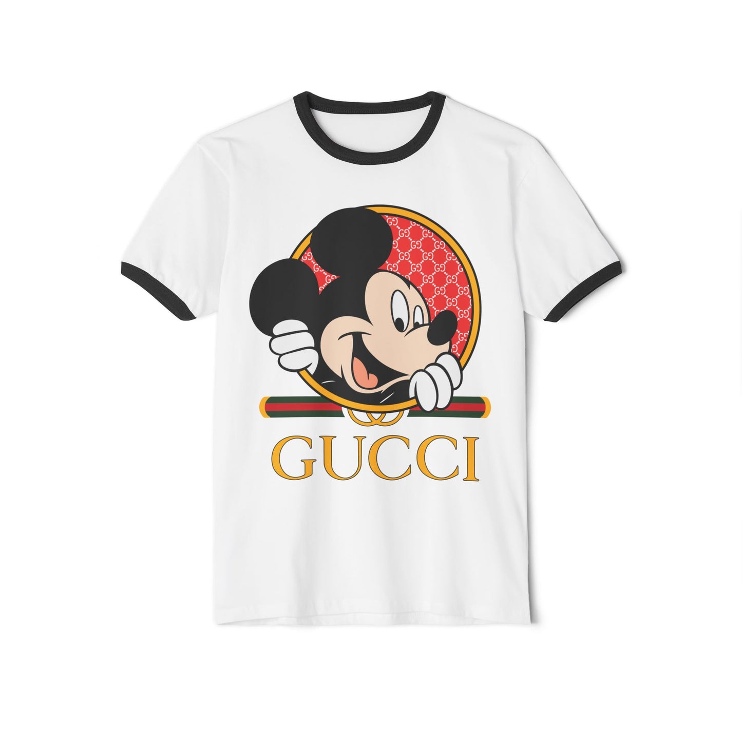 Mickey Mouse Gucci Unisex Cotton Ringer T-Shirt - CreativeRino