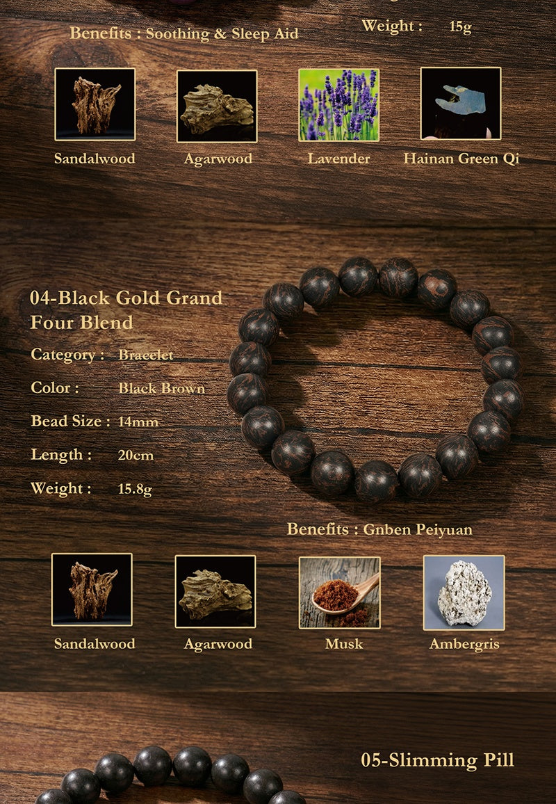 Premium Traditional Chinese Medicine Bead Bracelet: Natural Holistic Wellness & Energy Jewelry CreativeRino
