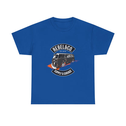 Rebel & Co. Supply Van Unisex Heavy Cotton Tee - Vintage Garage Style T-shirt - CreativeRino