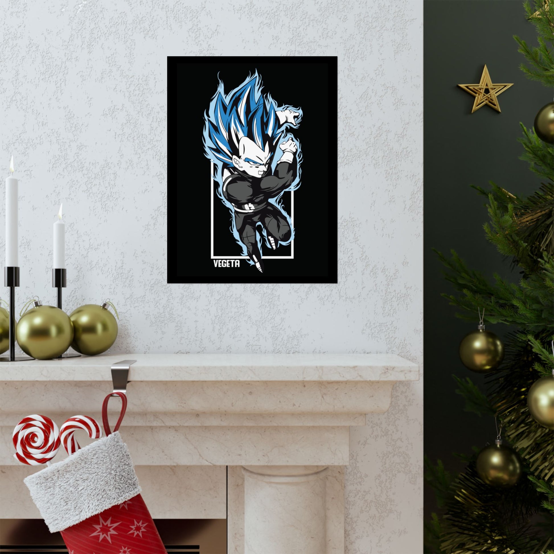 Vegeta Super Saiyan Poster - Dragon Ball Matte Vertical Wall Art for Anime Fans - CreativeRino